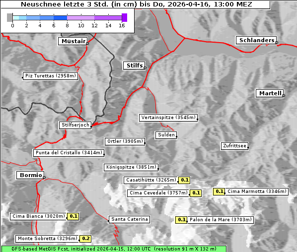 Neuschnee, 16. 4. 2026