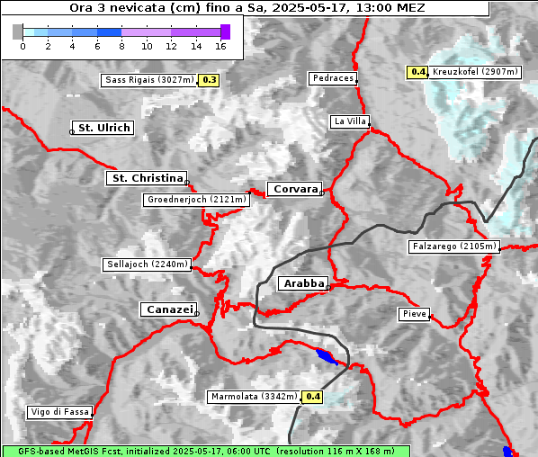 Neuschnee, 17. 5. 2025
