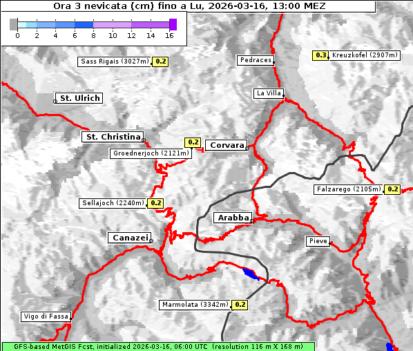 Neuschnee, 16. 3. 2026