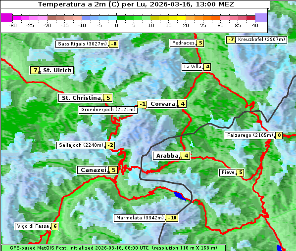 Temperatur, 16. 3. 2026
