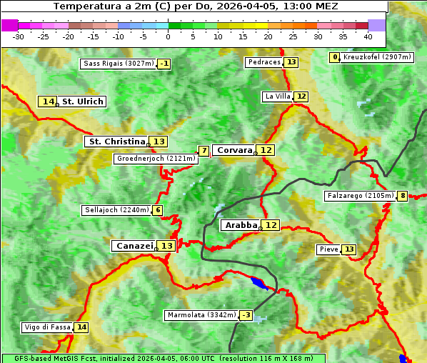 Temperatur, 5. 4. 2026
