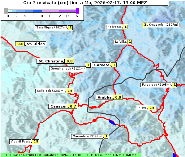 Neuschnee, 17. 2. 2026