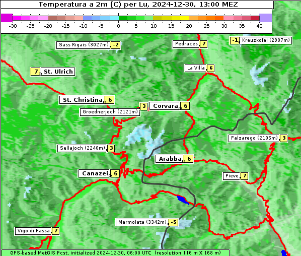 Temperatur, 30. 12. 2024