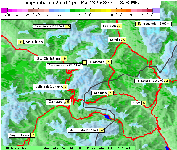 Temperatur, 4. 3. 2025