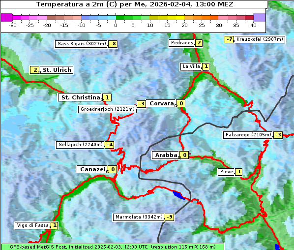 Temperatur, 4. 2. 2026