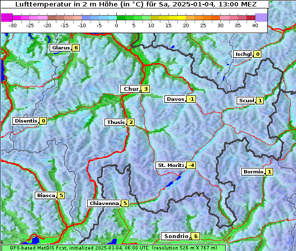 Temperatur, 4. 1. 2025