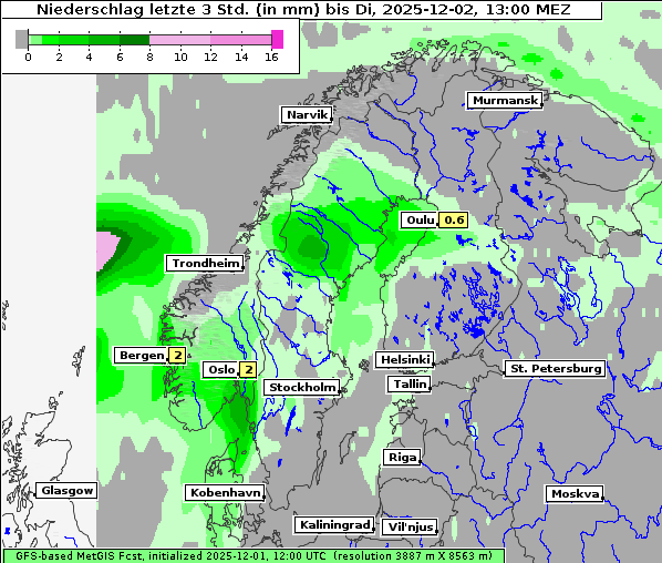 Niederschlag, 2. 12. 2025