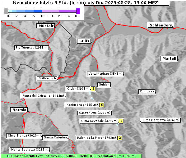Neuschnee, 28. 8. 2025