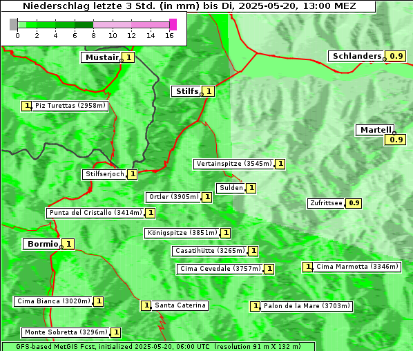 Niederschlag, 20. 5. 2025