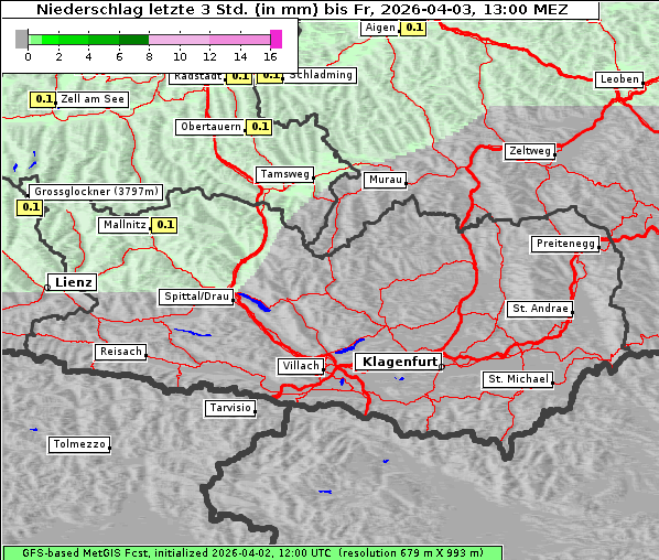 Niederschlag, 3. 4. 2026