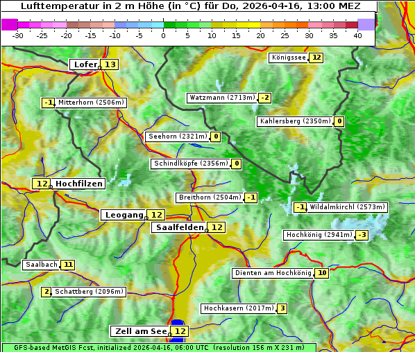 Temperatur, 16. 4. 2026