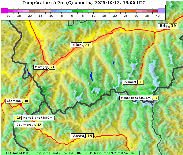 Temperatur, 13. 10. 2025
