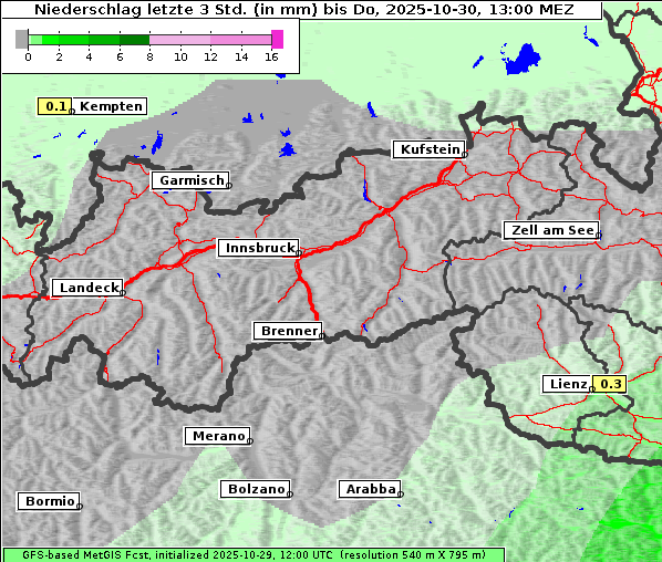 Niederschlag, 30. 10. 2025