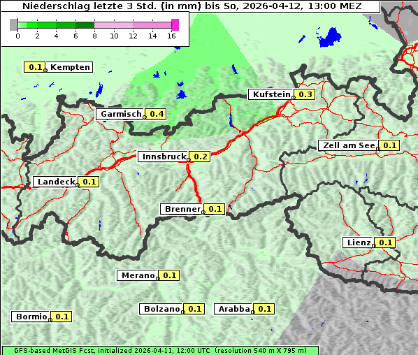 Niederschlag, 12. 4. 2026