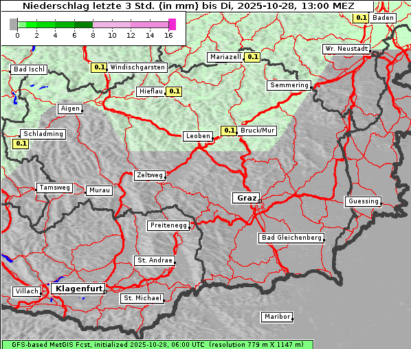 Niederschlag, 28. 10. 2025