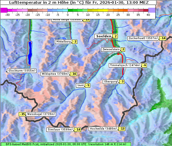 Temperatur, 30. 1. 2026
