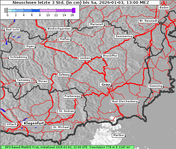 Neuschnee, 3. 1. 2026