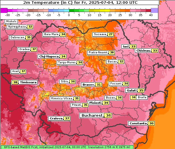 Temperatur, 4. 7. 2025
