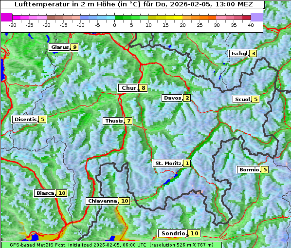 Temperatur, 5. 2. 2026
