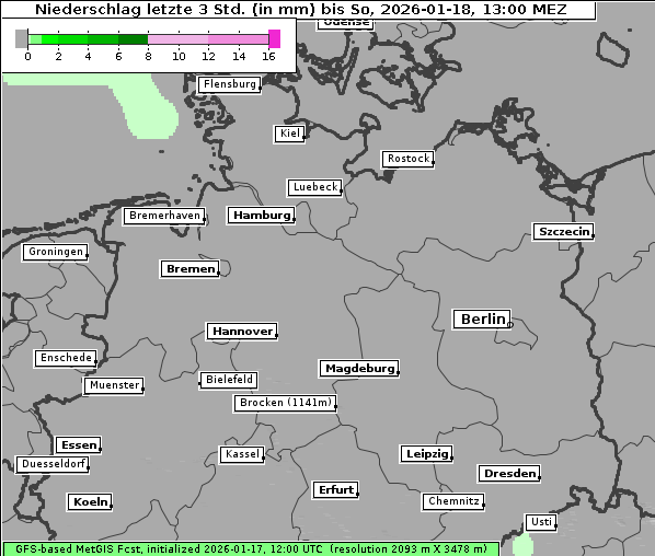 Niederschlag, 18. 1. 2026