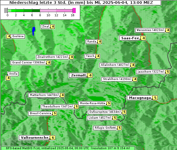 Niederschlag, 4. 6. 2025