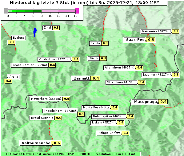 Niederschlag, 21. 12. 2025