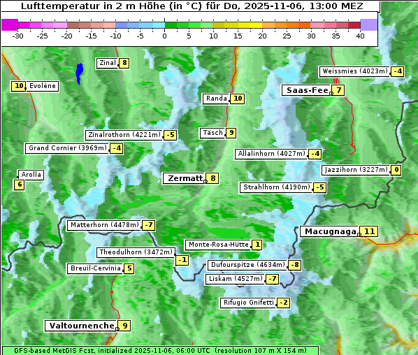Temperatur, 6. 11. 2025