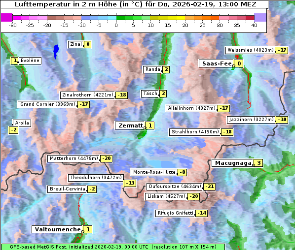Temperatur, 19. 2. 2026