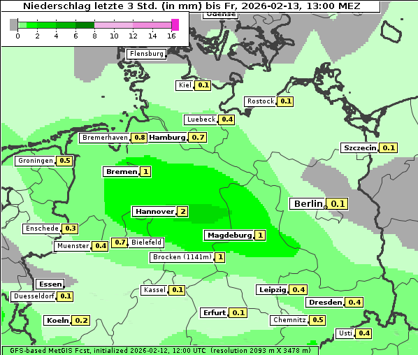 Niederschlag, 13. 2. 2026