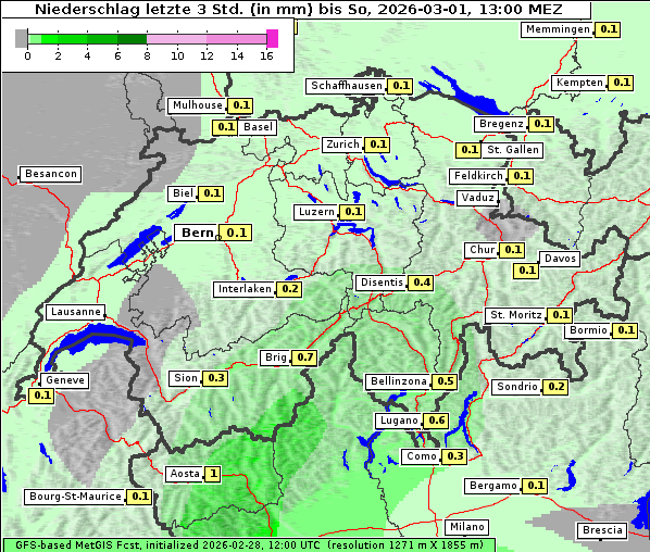 Niederschlag, 1. 3. 2026