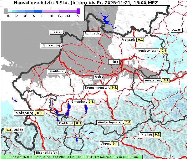 Neuschnee, 21. 11. 2025