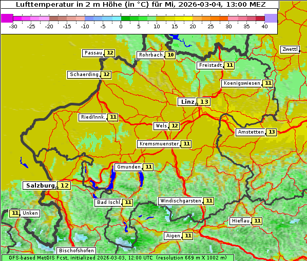 Temperatur, 4. 3. 2026