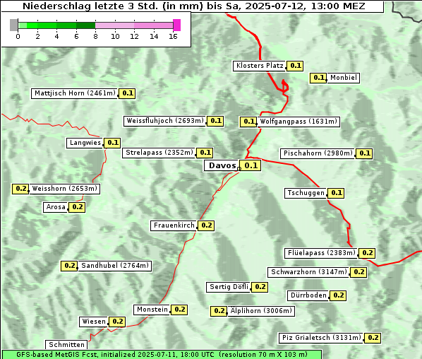 Niederschlag, 12. 7. 2025