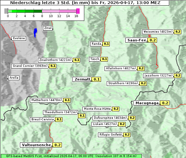 Niederschlag, 17. 4. 2026