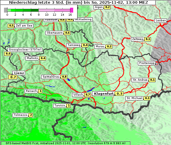 Niederschlag, 2. 11. 2025