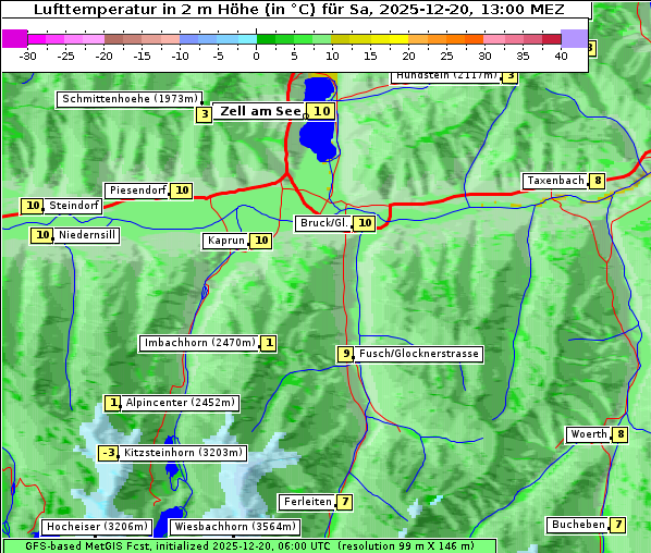 Temperatur, 20. 12. 2025