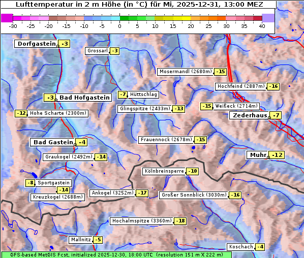 Temperatur, 31. 12. 2025