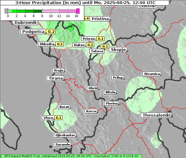 Niederschlag, 25. 8. 2025