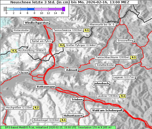 Neuschnee, 16. 2. 2026