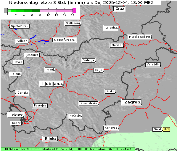 Niederschlag, 4. 12. 2025