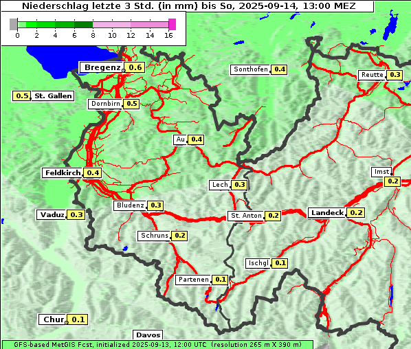Niederschlag, 14. 9. 2025