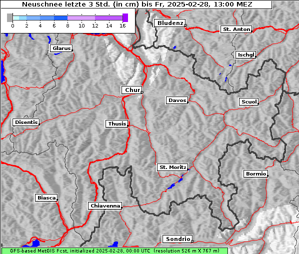 Neuschnee, 28. 2. 2025