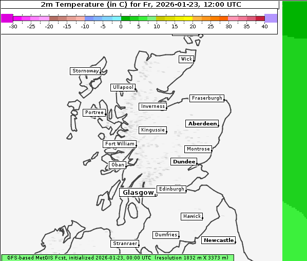 Temperatur, 23. 1. 2026