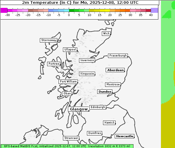 Temperatur, 8. 12. 2025