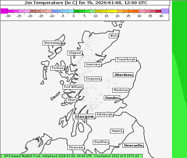 Temperatur, 8. 1. 2026