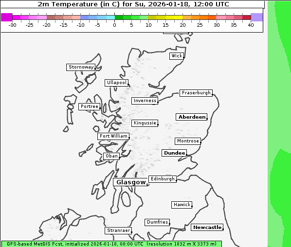 Temperatur, 18. 1. 2026