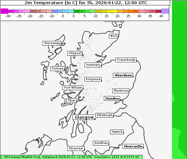 Temperatur, 22. 1. 2026