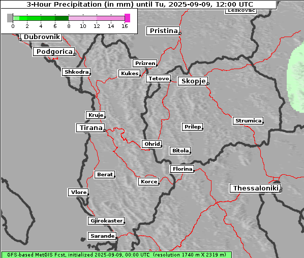 Niederschlag, 9. 9. 2025