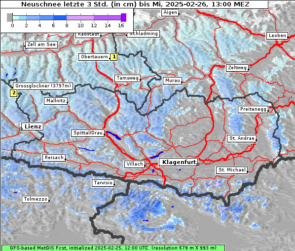 Neuschnee, 26. 2. 2025