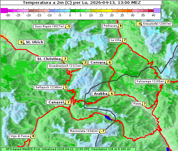 Temperatur, 13. 4. 2026